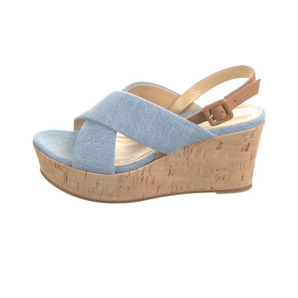 BRAND NEW MARION PARKE JEAN WEDGES - Picture 2 of 4